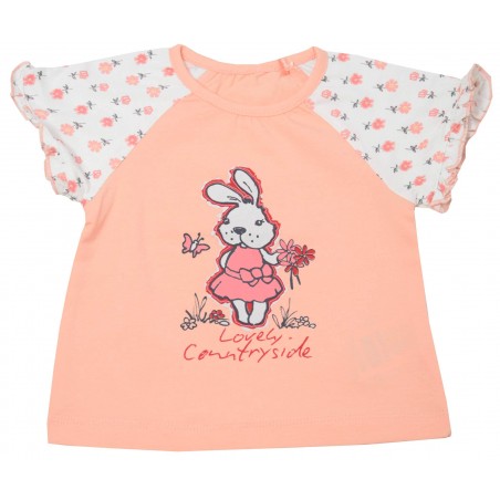 Бебешка тениска за момиче Зайче