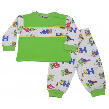Бебешка пижама за момче в зелено