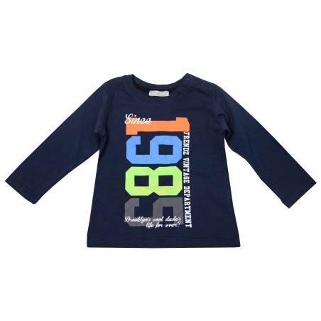 Бебешка блуза за момче в тъмносиньо