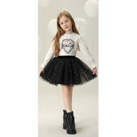 Детски комплект за момиче Friends в екрю