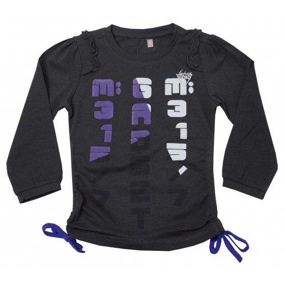 Бебешка блуза за момиче в сиво