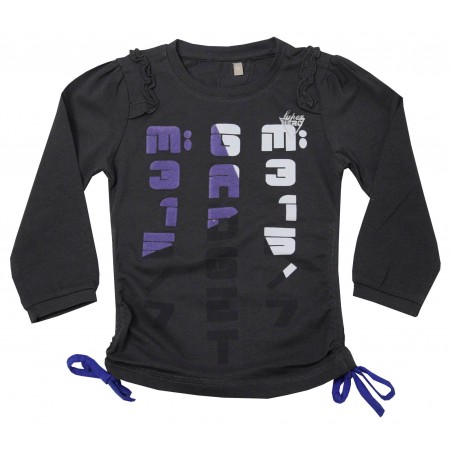 Бебешка блуза за момиче в сиво