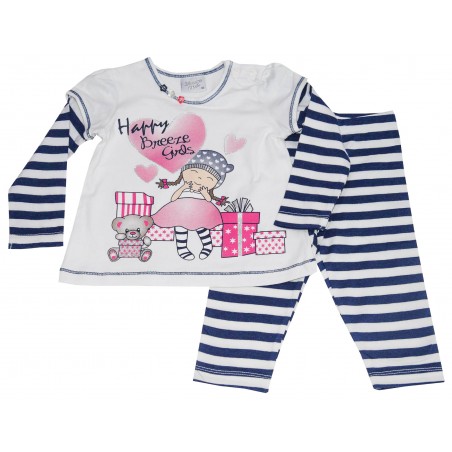 Детски комплект за момиче Happy в бяло