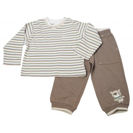 Бебешки комплект за момче Мечо в кафяво