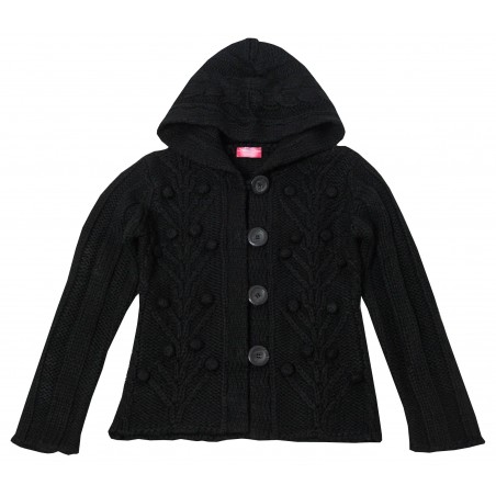 Детска жилетка за момиче в черно