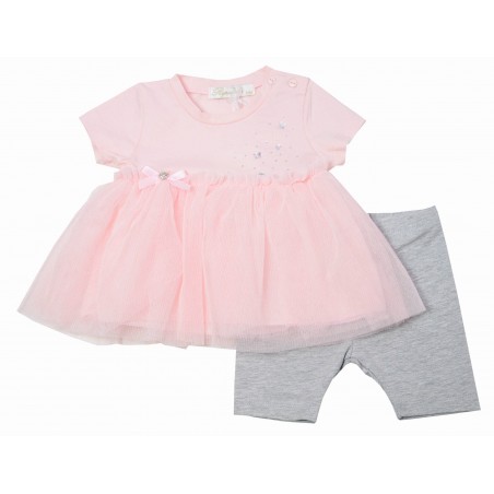 Бебешки комплект за момиче с туника и клин