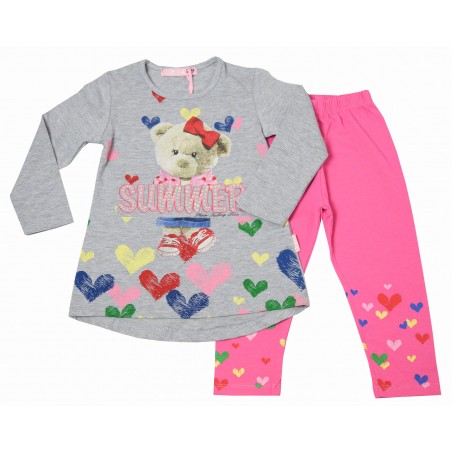 Бебешки комплект за момиче с мече Summer