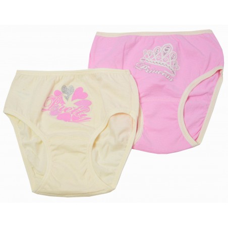 Комплект детски бикини за момиче в жълто и розово