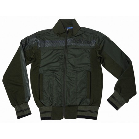 Детски зелен суитшърт без качулка за момче