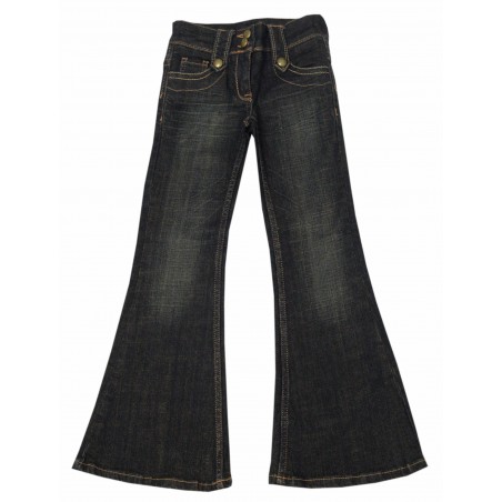 Детски дънки чарлстон за момиче в черно