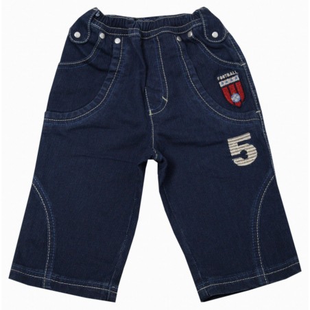 Бебешки тъмносин панталон за момче с емблема