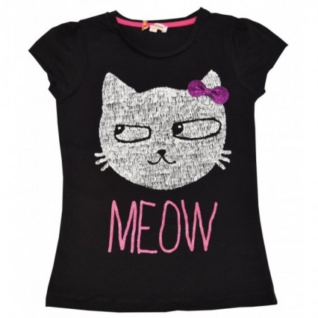 Детска тениска за момиче Meow