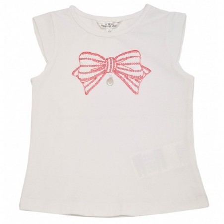 Детска тениска за момиче Панделка в червено