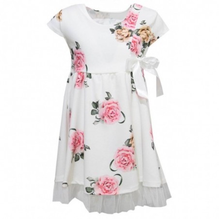 Детска рокля Roses в екрю