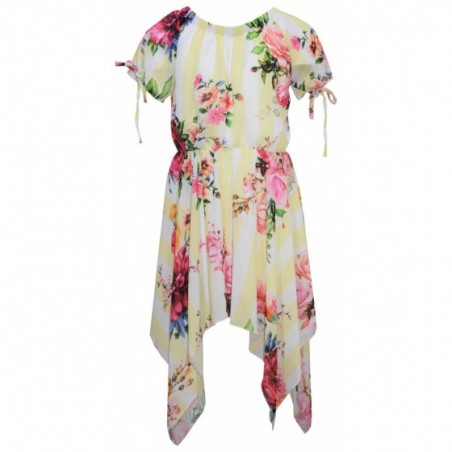 Детска асиметрична рокля Flowers