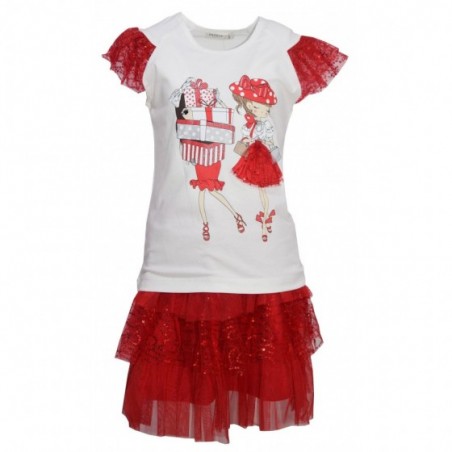 Детски комплект за момиче Fashion girls в екрю