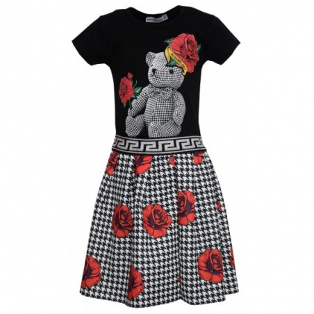 Детски комплект за момиче с диадема за коса в черно