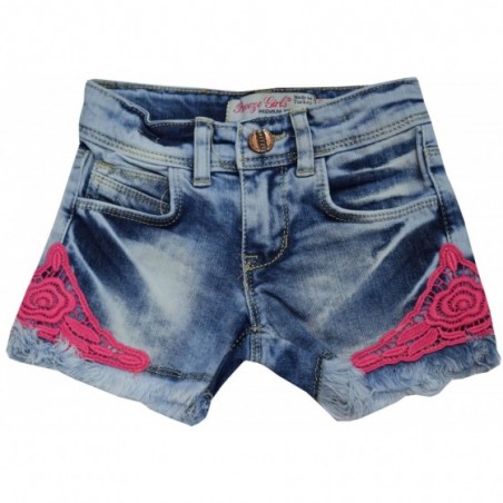 Дънкови къси панталони Breeze цикламено