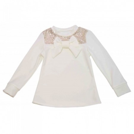 Детска блуза за момиче Beautiful екрю