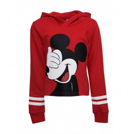 Детска блуза за момиче  с качулка в червено