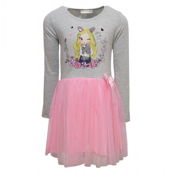 Детска рокля в сиво Stay...