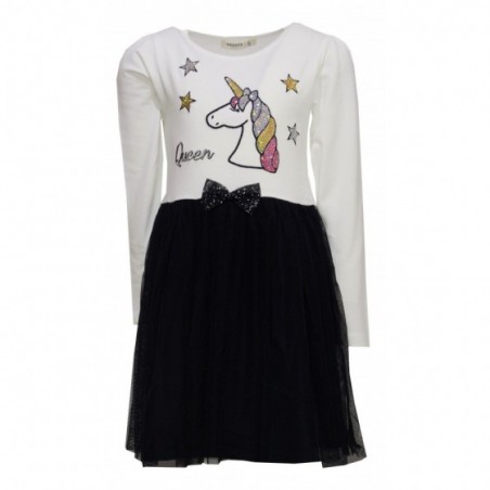 Детска рокля Queen в екрю