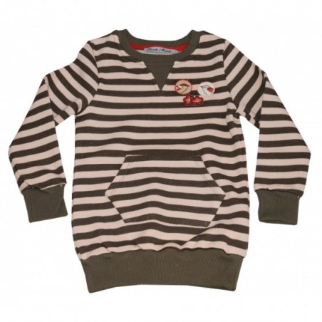 Ежедневна детска рокля за момиче Birds в розово