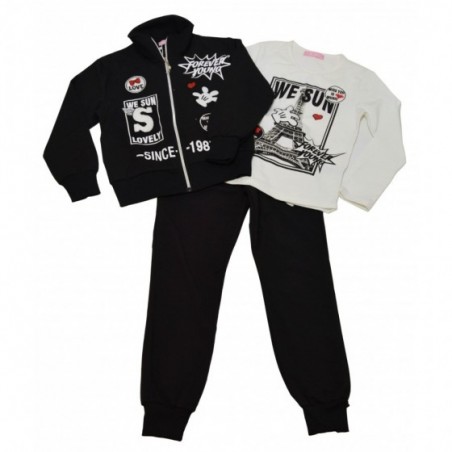 Детски комплект за момиче Lovely черно