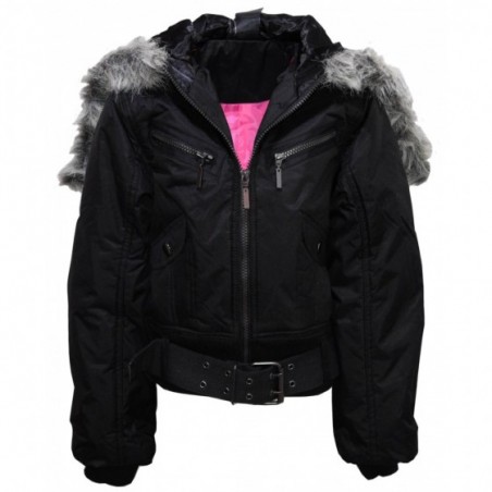 Детско яке за момиче в черно