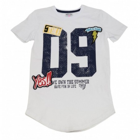 Детска тениска за момче Yes в бяло