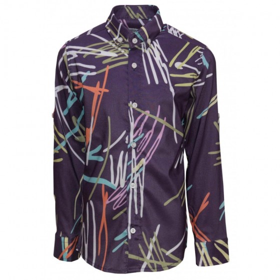 Детска риза за момче в лилаво