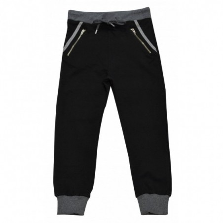 Спортно детско долнище за момче в черно