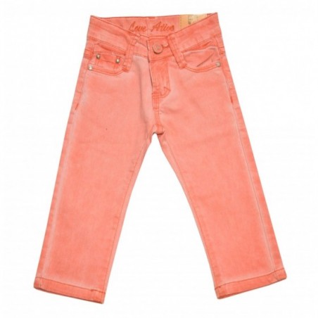 Оранжеви бебешки дънки Ativo за момиче