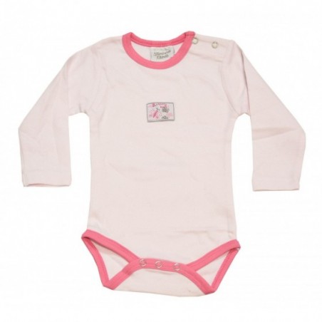 Бледорозово бебешко боди с дълъг ръкав за момиче