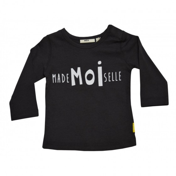 Тъмносива бебешка блуза с...