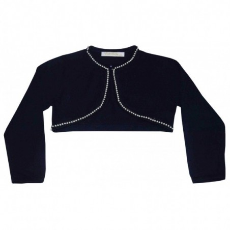 Бебешко болеро за момиче в тъмносиньо