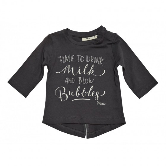 Тъмносива бебешка туника с...