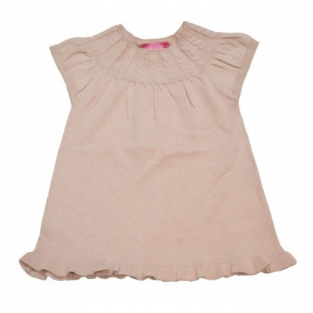 Плетена бебешка туника в розово Silversun