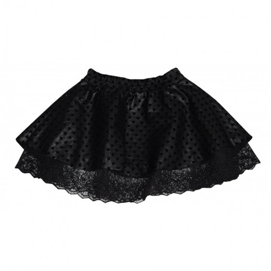 Черна бебешка кожена пола