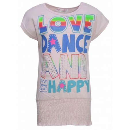 Детска туника за момиче Love dance в розово