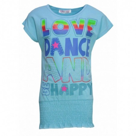 Детска туника за момиче Love dance в синьо