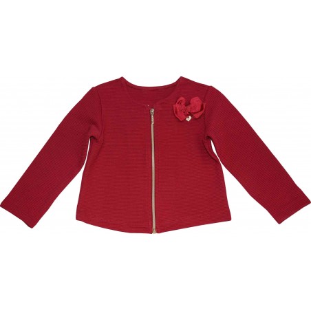 Бебешко сако за момиче в червено