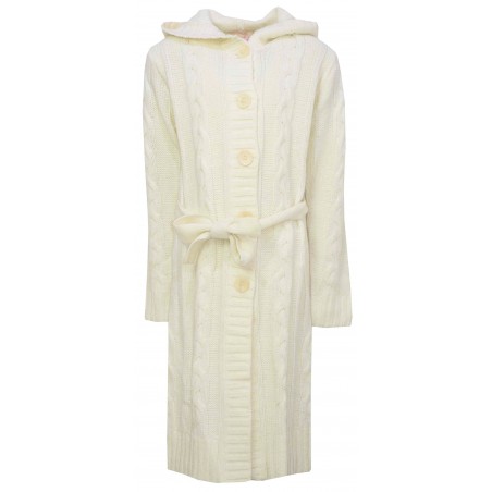 Детска жилетка за момиче в екрю