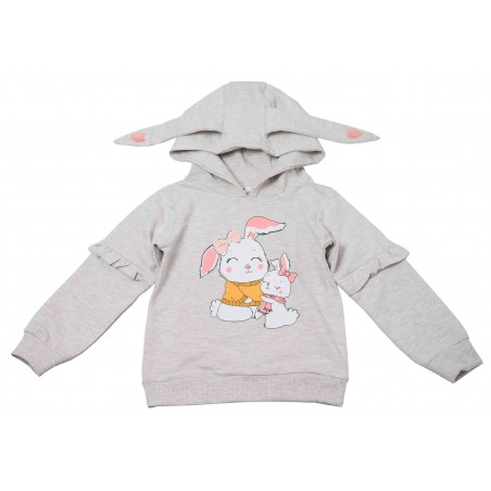 Детско худи за момиче в бежово