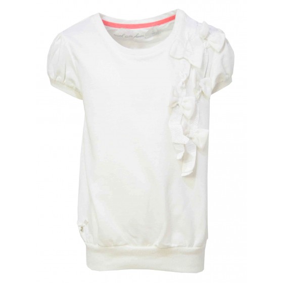 Детска блуза за момиче в екрю