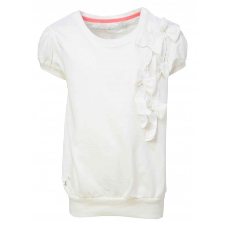 Детска блуза за момиче в екрю