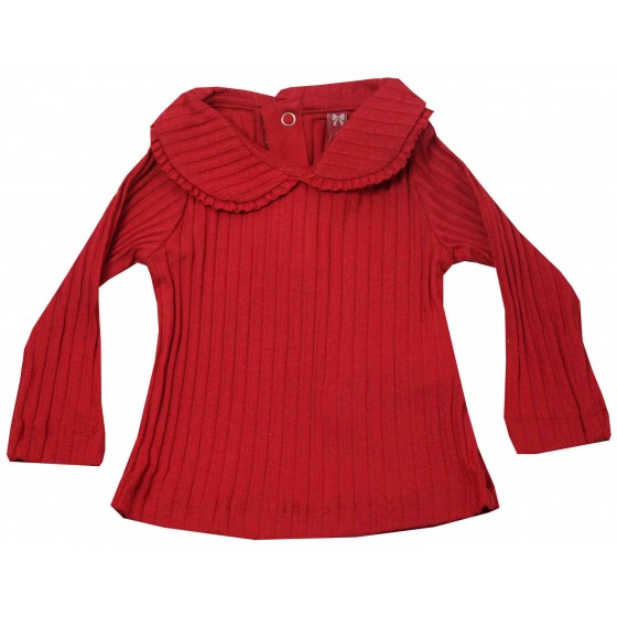 Червена бебешка блуза рипс...