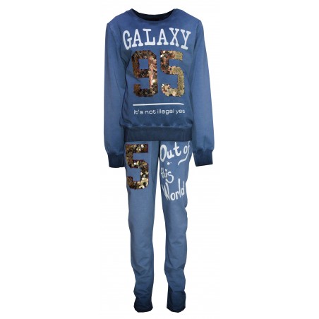 Детски комплект за момиче Galaxy в синьо