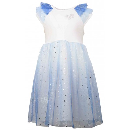 Детска рокля Love в синьо