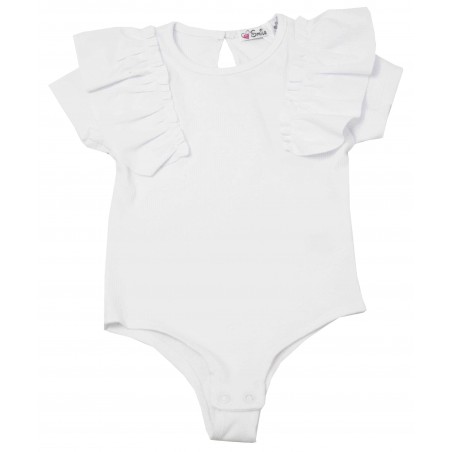 Бебешко боди за момиче в бяло